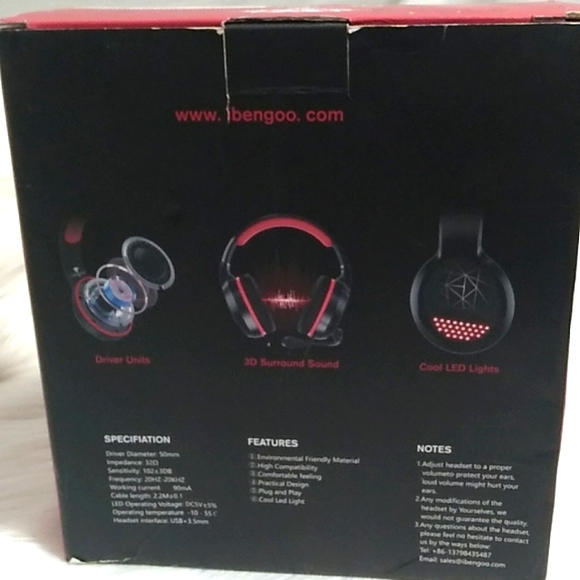 New Bengoo Stereo Pro Surround Sound Gaming Headset - Picture 3 of 7
